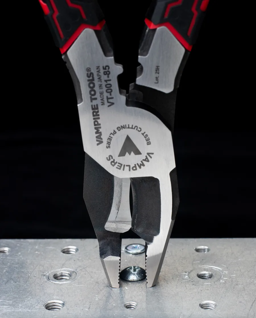 Vampliers VAMPLIERS 8″ LINESMAN SHEARING PLIERS W/ CABLE CUTTER, CRIMPER & SCREW EXTRACTOR JAWS| VT-001-85